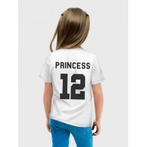  Tricou personalizat pentru copii cu număr - Printesa